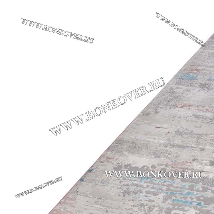 Ковер Турция Современный Дизайн 24 Серый с Голубым