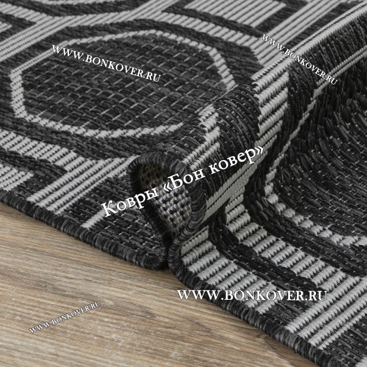 Безворсовый ковер дизайн 143 черный