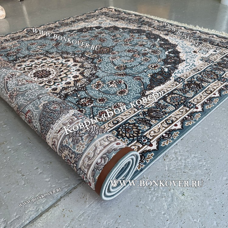 Восточный Ковер Медальон Арт 30147 Прямоугольный Голубой