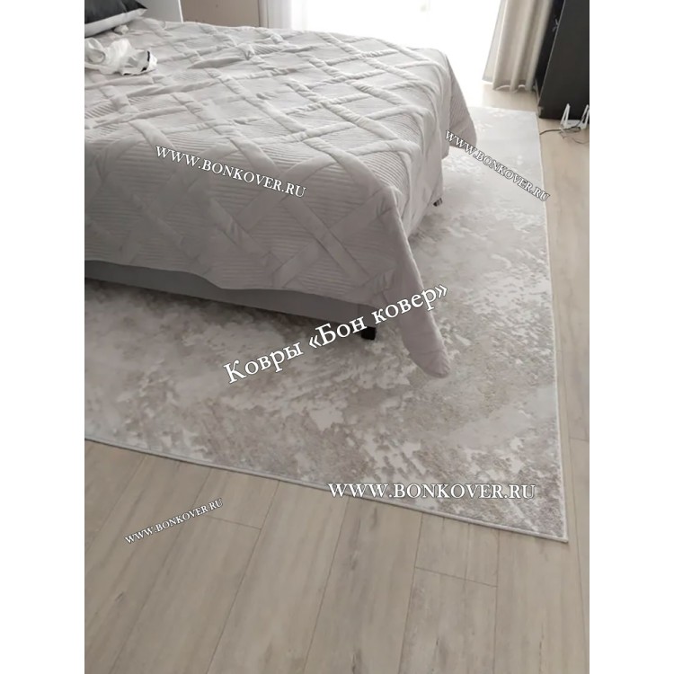 Белый с Серым Ковер Для Гостиной Арт 29951