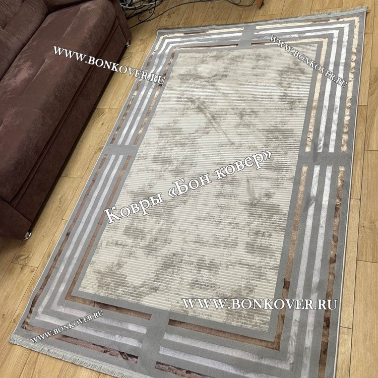 Турецкий ковер для гостиной Дизайн 07 Серый