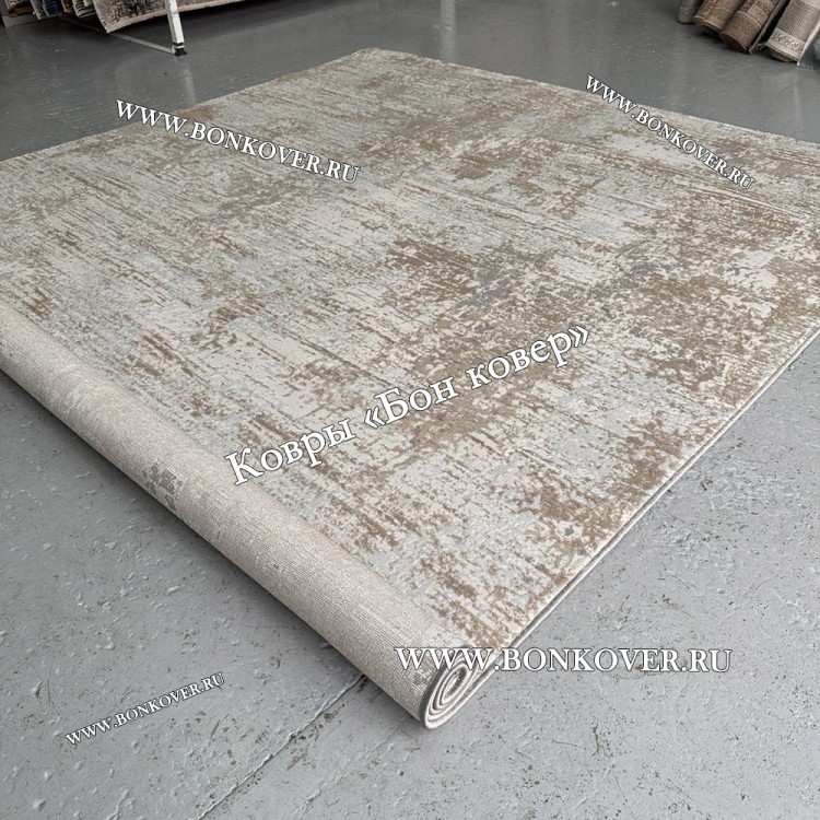 Современный Ковер Дизайн 046 Беж с Серым