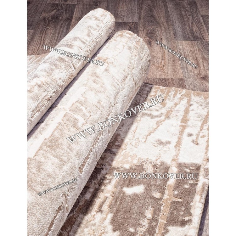 Турецкий Ковер Для Гостиной Дизайн 03 Бежево-коричневый Прямоугольный