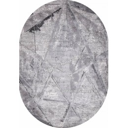 Абстрактный ковер дизайн 87 серый овал